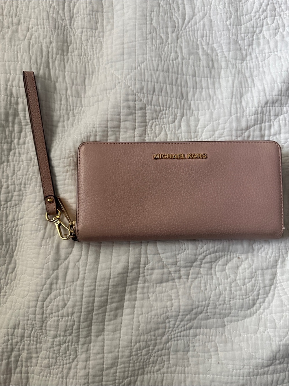 Michael Kors Blush Pink Zip-Around Wristlet Wallet